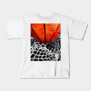 Basketball art print swoosh 110 - basketball artwork Kids T-Shirt